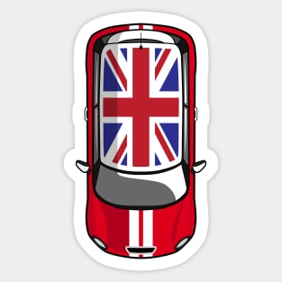 Red Mini Cooper Sticker